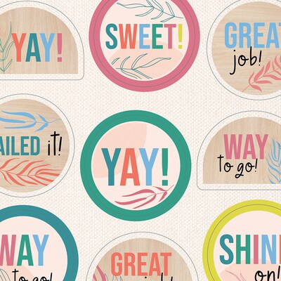 Carson Dellosa Education True to You Motivators Motivational Stickers, Multicolored, 72/Pack, 12 Packs/Bundle (CD-168330-12)