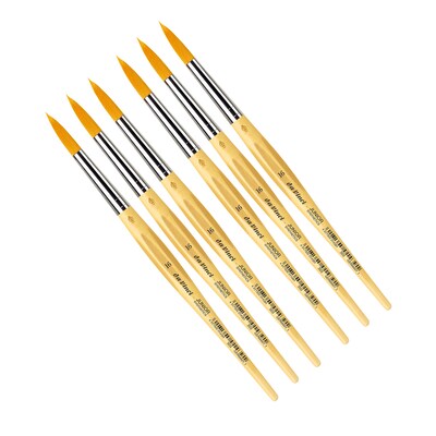 da Vinci JUNIOR Mixed Media Synthetic Bristle, Round Brush, 6/Bundle (DVXVA3031-6)