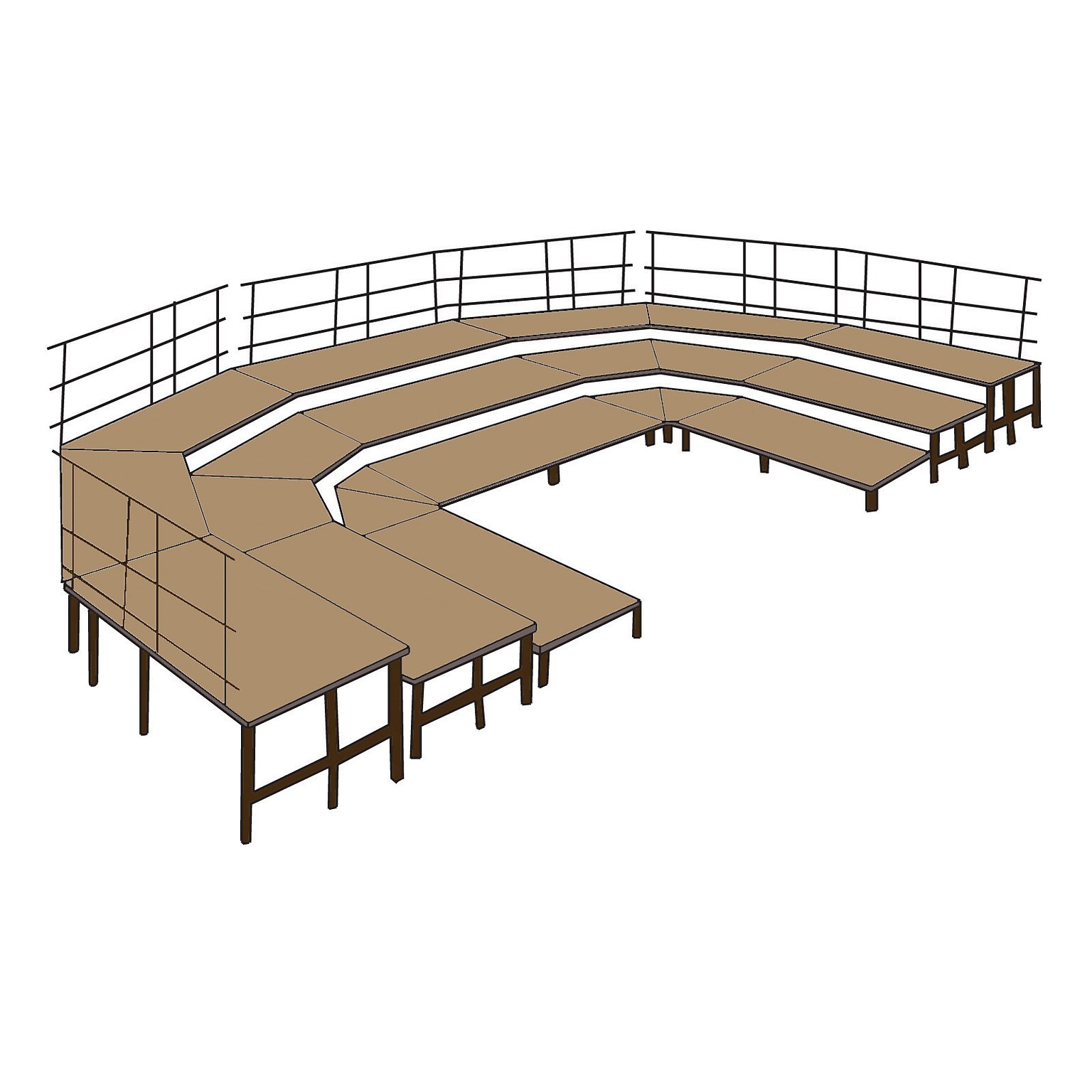 NPS 3-Level Seated Band Configuration Package, Hardboard Floor (SBRC48HB)