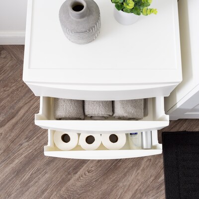 Iris Stackable Wide Chest, 3 Drawer, White, 2/Pack (540012)