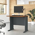 Bush Business Furniture Cubix 36W Desk, Natural Cherry/Slate (WC57436)