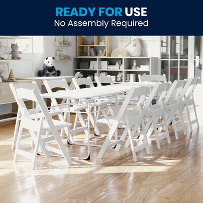 Flash Furniture Resin Kids Folding Chair, White (LEL1K)