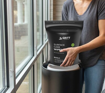Gritt Commercial Surface Care All-Purpose Cleaning Wipes, 800 Wipes/Bag, 4/Carton (GRI5-RW-4)