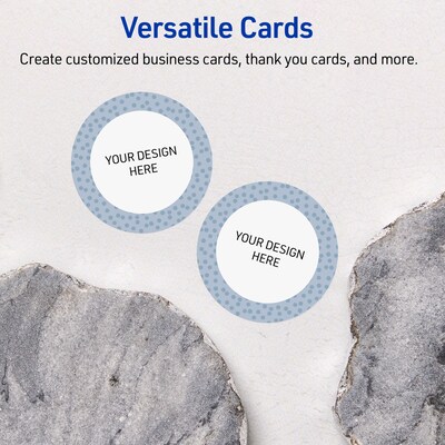 Avery Polka Dots Design Matte Blank Card, White, 120/Pack (S00-F8P)