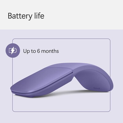 Microsoft Surface Arc Wireless Curved Ambidextrous BlueTrack Mouse, Violet (EP2-32831)