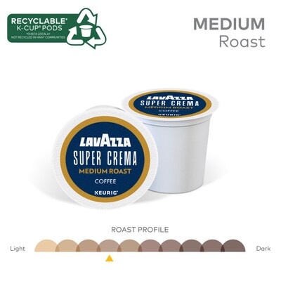 Lavazza Super Crema Coffee Keurig K-Cup Pods, Medium Roast , 88/Carton (5000391097CT)