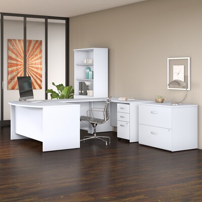 Bush Business Furniture Studio C Lateral File Cabinet, White (SCF136WHSU)