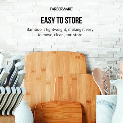 Farberware Classic Bamboo Cutting Board Set, 3 Pieces (5070344)
