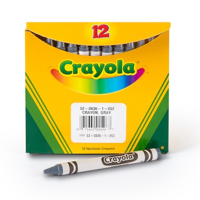 Crayola Bulk Crayons, Gray, 12/Pack, 6 Packs/Bundle (BIN520836052-6)