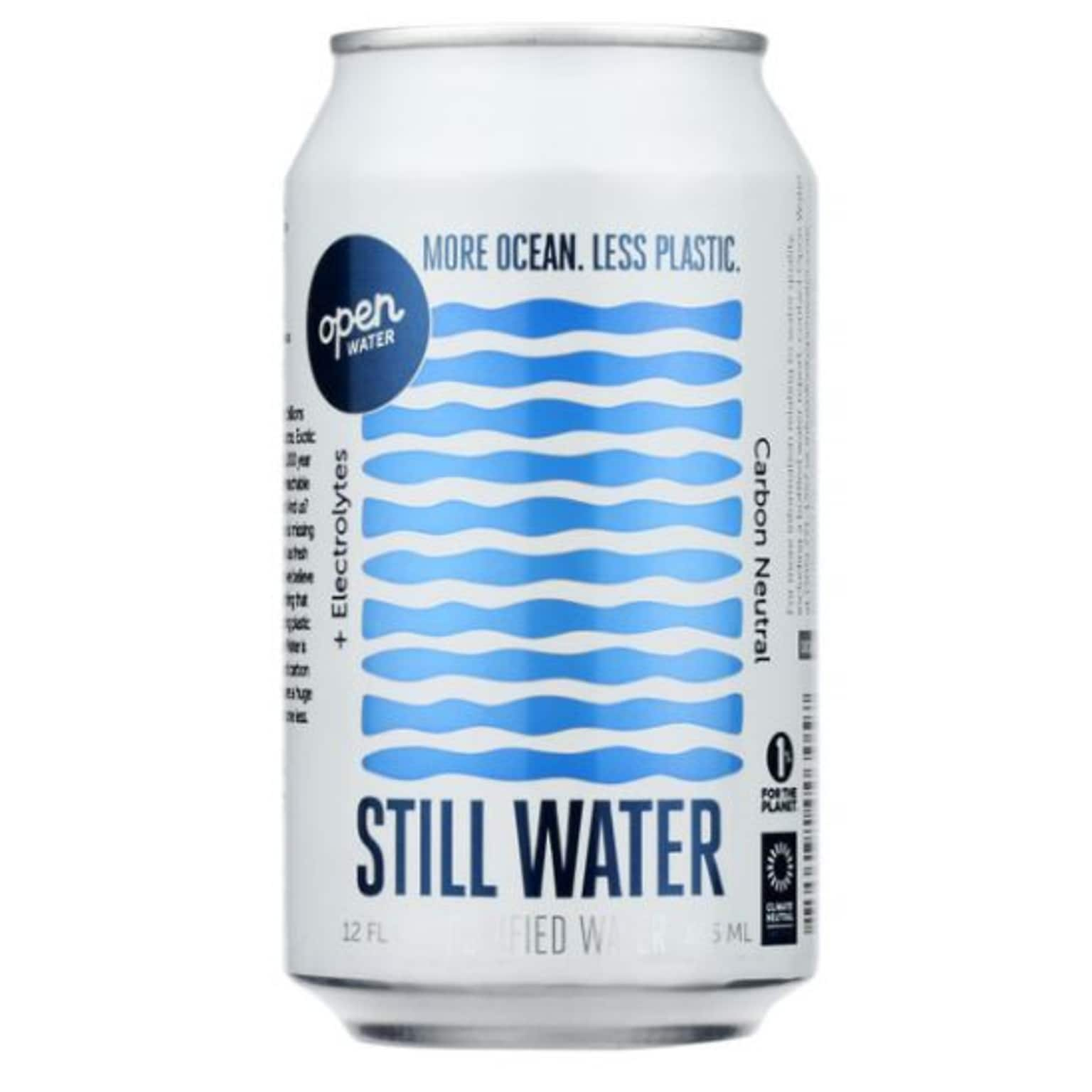 Open Water Still Canned Water with Electrolytes, 12oz, 12/Case (343-00002)