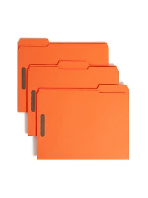 Smead Reinforced Classification Folders, 1/3-Cut Tab, Letter Size, Orange, 50/Box (12540)