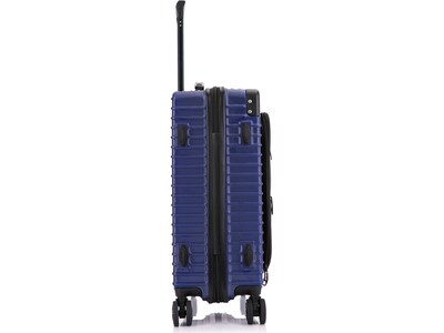 DUKAP Tour 20" Hardside Carry-On Suitcase, 4-Wheeled Spinner, TSA Checkpoint Friendly, Blue (DKTOU00S-BLU)