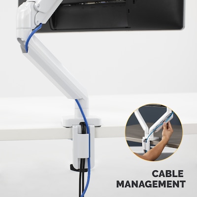 Fellowes Platinum Series Adjustable Arm, Up to 32" Monitor, White (8056201)