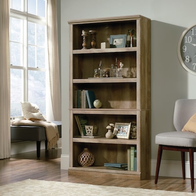 Sauder Select 70H 5-Shelf Bookcase, Lintel Oak (420174)