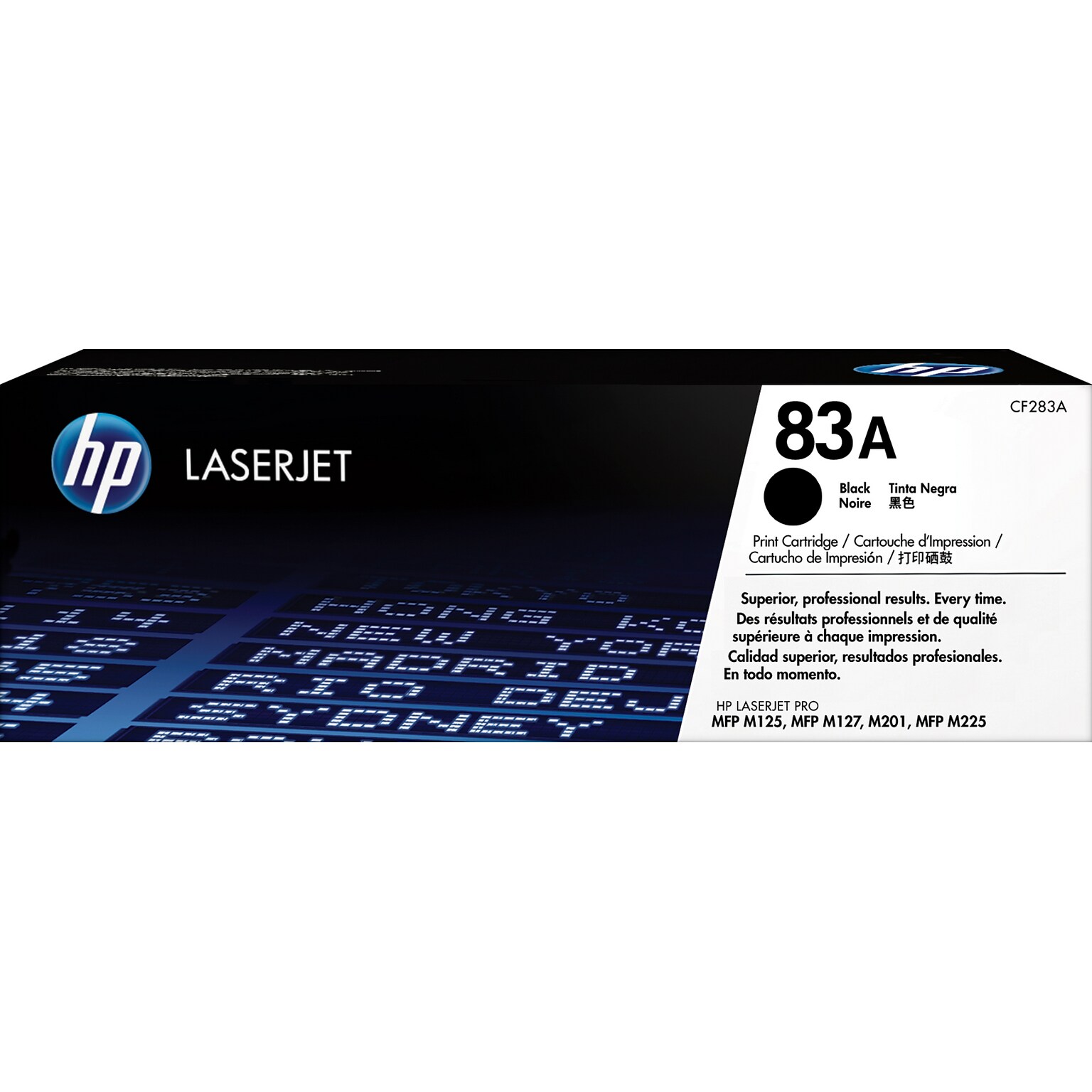 HP 83A Black Standard Yield Toner Cartridge, Prints Up to 1,500 Pages (CF283A)