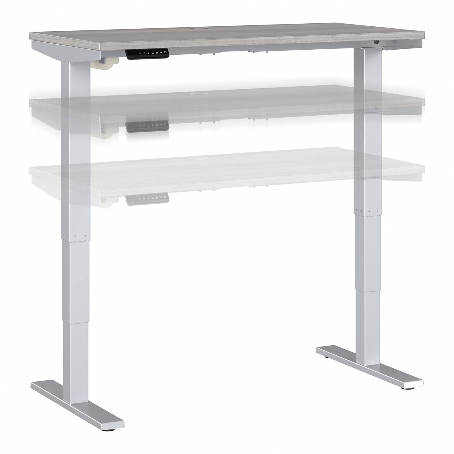 Bush Business Furniture Move 40 Series 28-48 Adjustable Standing Desk, Platinum Gray/Cool Gray Metallic (M4S4824PGSK)