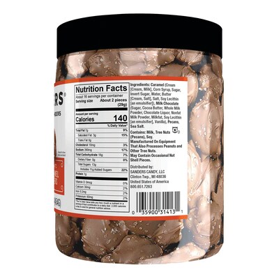 Sanders Small Batch Wonders Milk Chocolate Sea Salt Caramel Pecan Clusters, 16Oz. (30971)