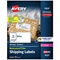 Avery Waterproof Laser Shipping Labels, 2" x 4", Matte White, 10 Labels/Sheet, 50 Sheets/Box, 500 Labels/Box (5523)