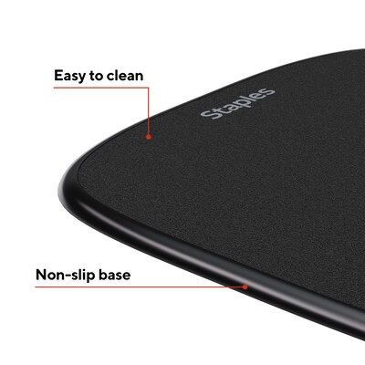 Quill Brand® Mouse Pad with Gel Wrist Rest, Black Crystal