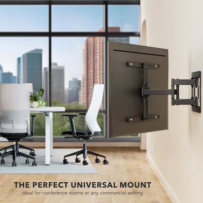 Mount-It! ADA Compliant Full Motion TV Wall Mount With Ultra-Slim Profile For 43" to 90" Screens,130 lbs. Max. (MI-309)