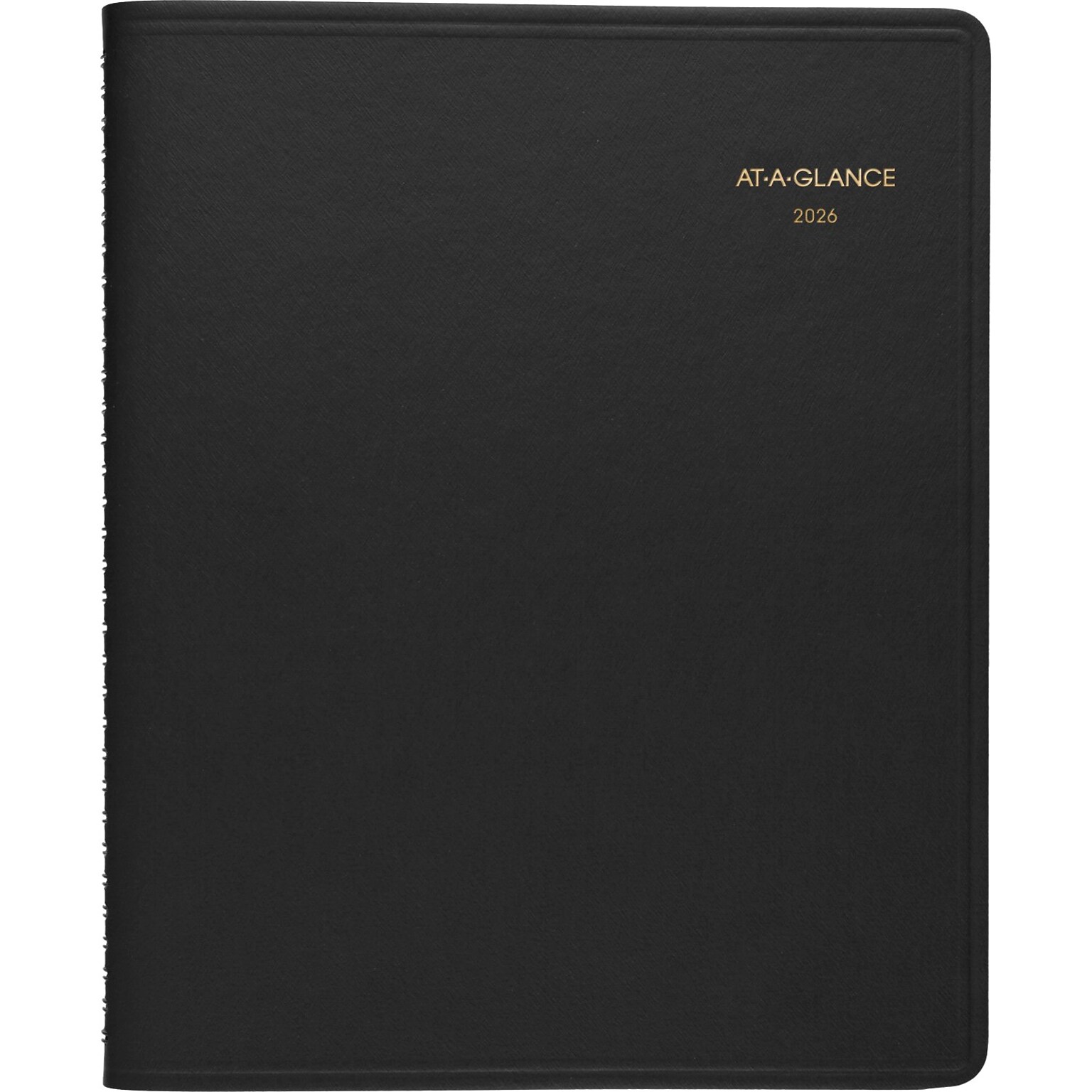 2025 AT-A-GLANCE 9 x 11 Calendar Year/Monthly Planner, Faux Leather Cover, Black (70-260-05-25)