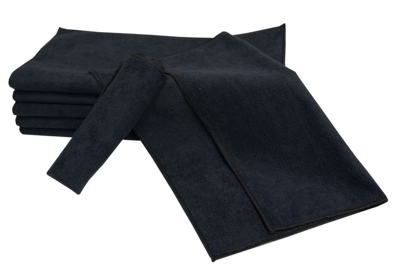Petra A1 American Microfiber Cleaning Towels, 14 x 14, Black, 39 lbs., 300 Towels/Carton (HSKMIC-ELC)