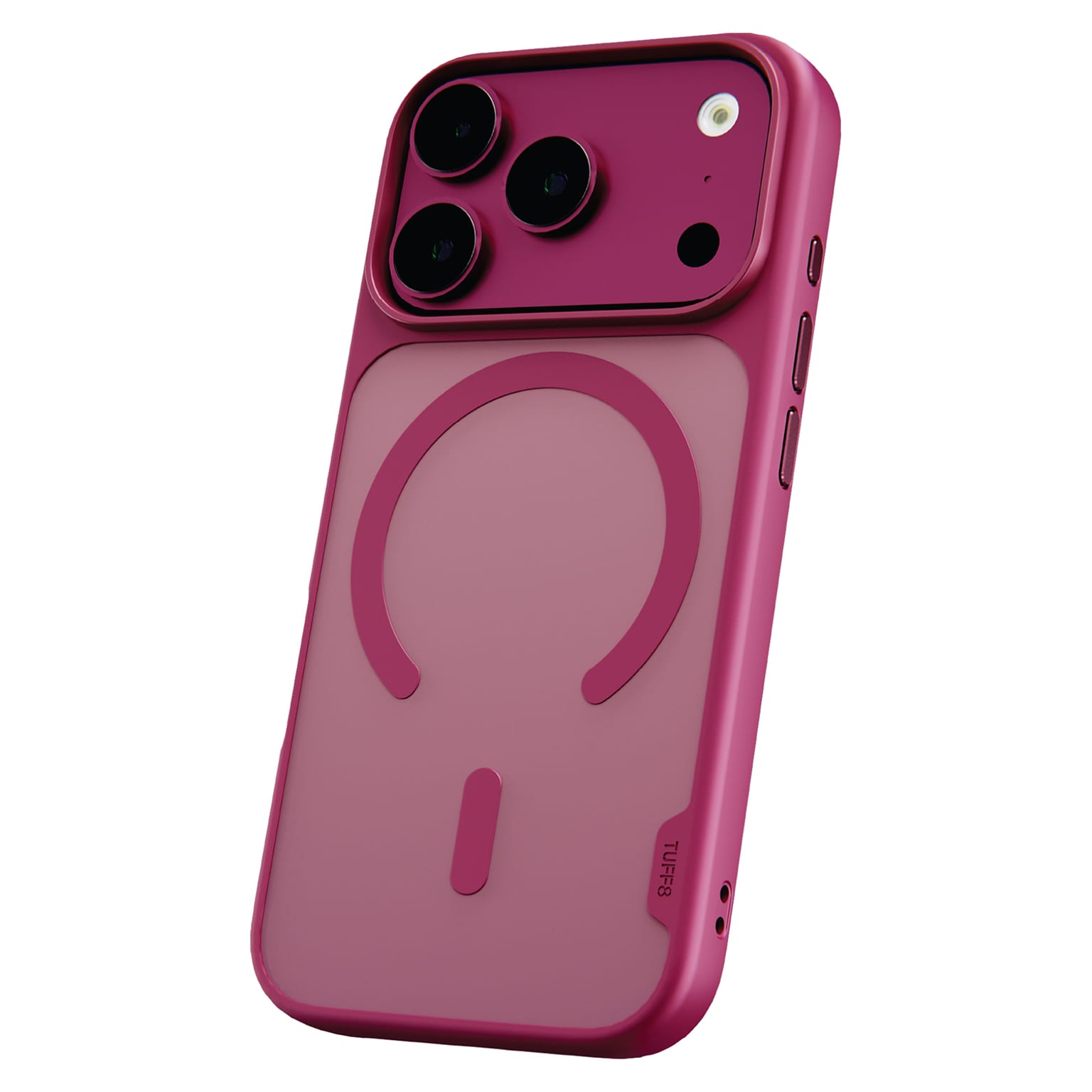 TUFF8 GlideGuard MagSafe Phone Case for iPhone 18 Pro, Shock Absorbing, Dark Cherry (T8GG-IP1803DC)