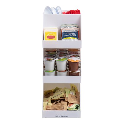 Mind Reader 5-Compartment Acrylic Coffee Organizer, White (3TCORG-WHT)