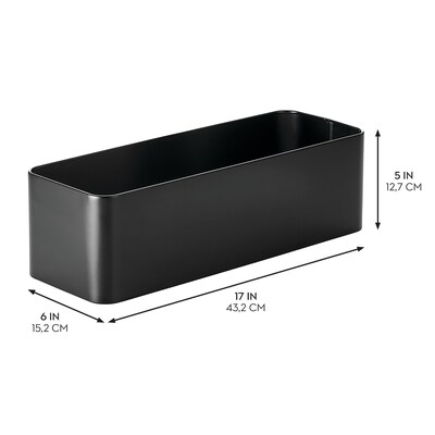 mDesign 3-Roll Steel Toilet Paper Storage Holder, Matte Black (25983)