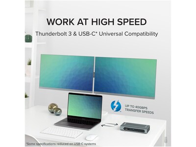 Plugable 14-in-1 Thunderbolt 3 and USB Type-C Dual Display Docking Station  (TBT3-UDZ)