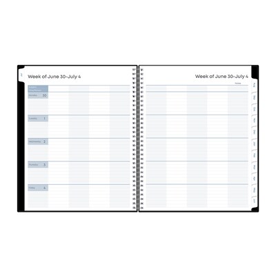 2025-2026 Blue Sky 8.5 x 11 Academic Year Weekly & Monthly Planner, Plastic Cover, Solid Black (13