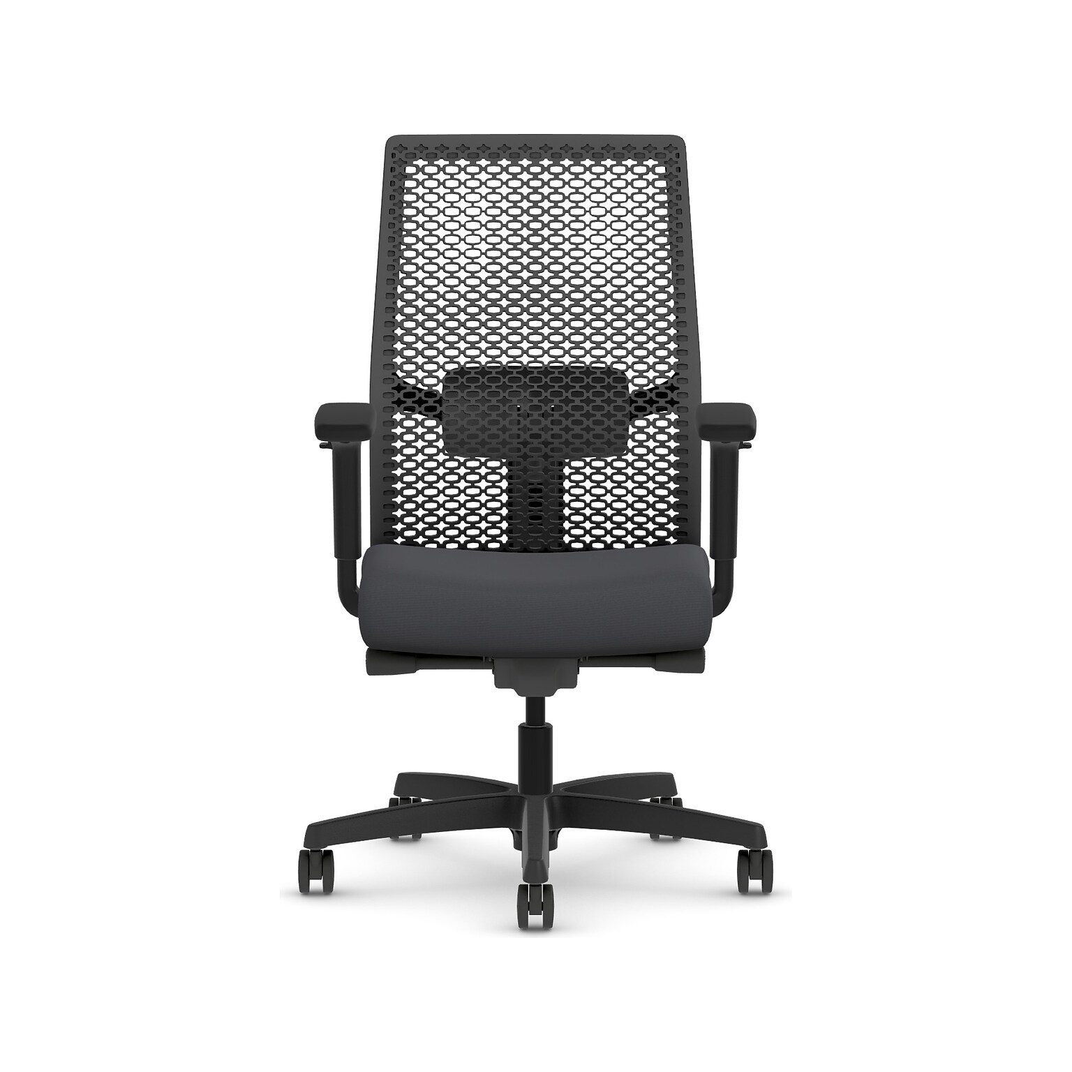 HON Ignition 2.0 Ergonomic Vinyl/ReActiv Swivel Task Chair, Basalt (HIWMRAKD.Y2.A.H.0S.SX23.BL.SB.T)