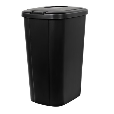 Hefty 13-Gallon Touch Top Trash Can in Black 2 Pack (2166HFTCOM075)