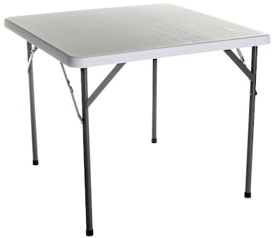 Iceberg IndestrucTable Classic Folding Table, 34L x 34W x 29H, Platinum Granite (ICE65253)