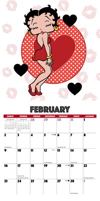 2025 Willow Creek Betty Boop 7" x 7" Yearly Wall Calendar (48047)