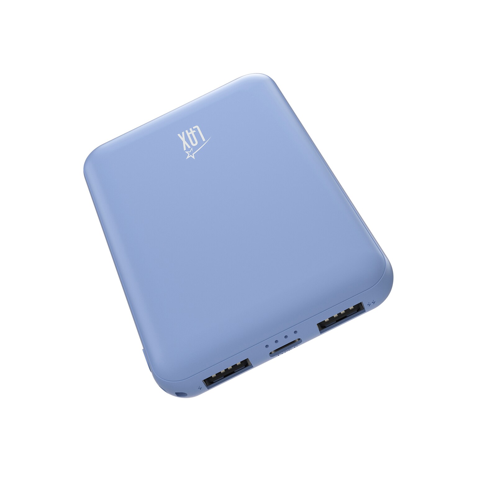LAX 6600mAh Power Bank with USB-C & USB, Light Blue (RC66LB)