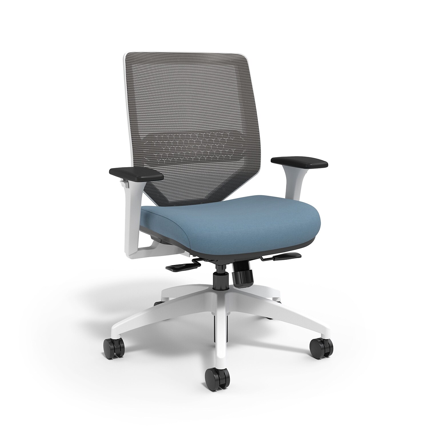 Union & Scale™ Lewis Ergonomic Mesh Back Computer and Desk Chair, Carolina (UN55656-CC)