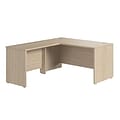 Bush Business Furniture Studio C 60W L Shaped Desk with Return, Natural Elm (STC050NE)
