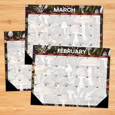 2026 Willow Creek Monthly Mushrooms 22 x 17 Monthly Desk Pad Calendar (57247)