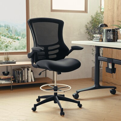 Flash Furniture Mid-Back Design Mesh Task Chair, Black (BL-X-5M-D-GG)