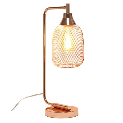 Elegant Designs LED Desk Lamp, 19, Rose Gold Metal (LD1060-RGD-LB)