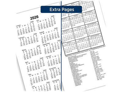 2024 AT-A-GLANCE 6" x 3.5" Daily Desk Calendar Refill, Multicolor (E017-50-24)