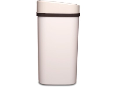 Nine Stars Plastic Sensor Trash Can, 3.2-Gallon, White (DZT-12-5WH)