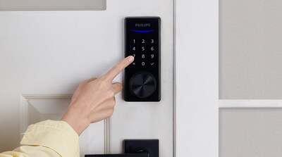 Philips Wi-Fi Smart Deadbolt with Palm Recognition & Lever – Satin Nickel