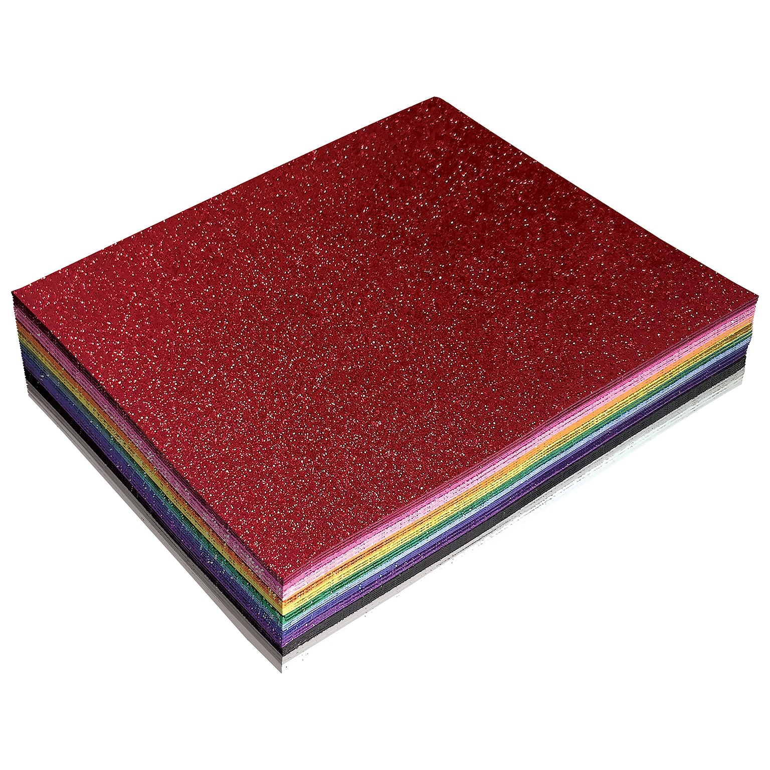 Better Office Glitter EVA Foam Sheets, Assorted Colors, 36/Pack (01150)