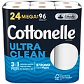 Cottonelle Ultra CleanCare 1-Ply Standard Toilet Paper, White, 312 Sheets/Roll, 24 Mega Rolls/Pack (