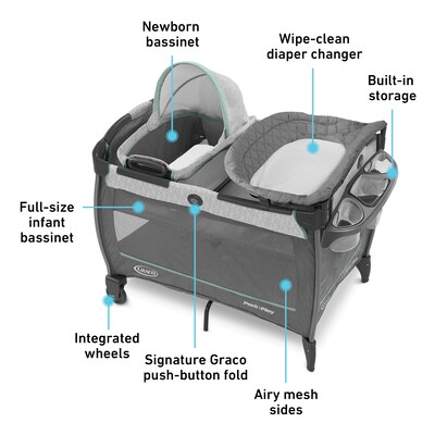 Graco Pack n Play Close2Baby Playard, Derby (2140068)