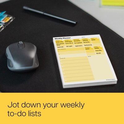 Post-it Weekly Planner Notes, 3.9" x 5.7", 50 Sheets/Pad, 24 Pads/Pack (660-24CP-WP)
