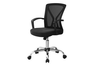 Monarch Specialties Inc. Ergonomic Mesh Swivel Computer and Desk Chair, Black (I 7460)