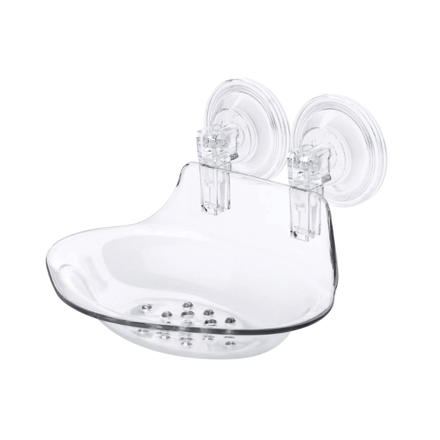 Better Houseware Plastic Suction-Cup Soap Holder, Clear (BTH884)